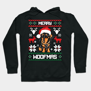 Dachshund Merry Woofmas Doxie Hoodie